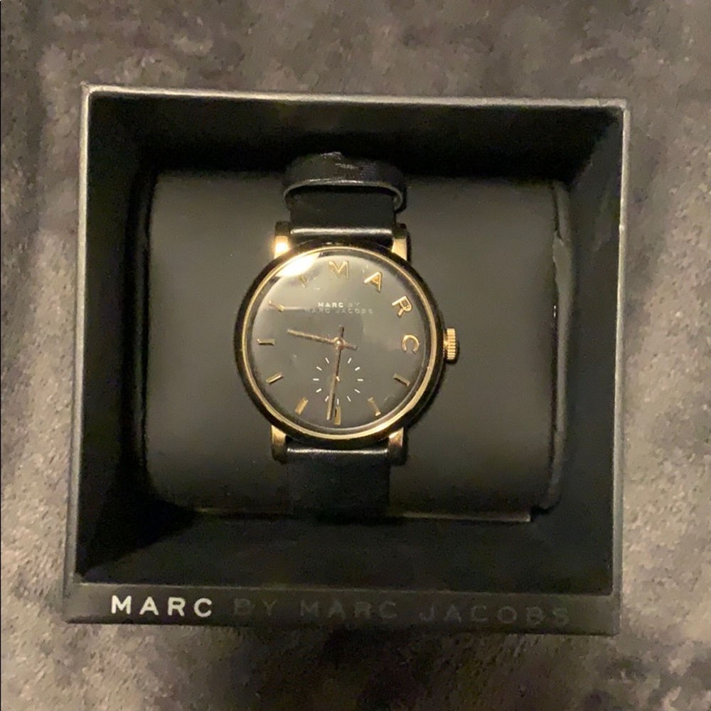 Authentic Marc by Marc Jacobs Black Leather Watch